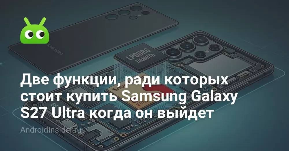 Две функции, ради которых стоит ждать Samsung S27 Ultra