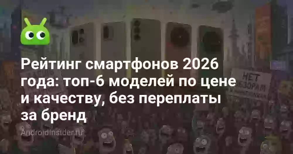 Рейтинг смартфонов 2026 года: топ-6 моделей по цене и качеству, без переплаты за бренд