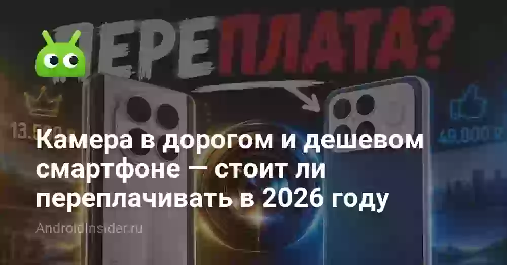 Камера в дорогом и дешевом смартфоне — стоит ли переплачивать в 2026 году
