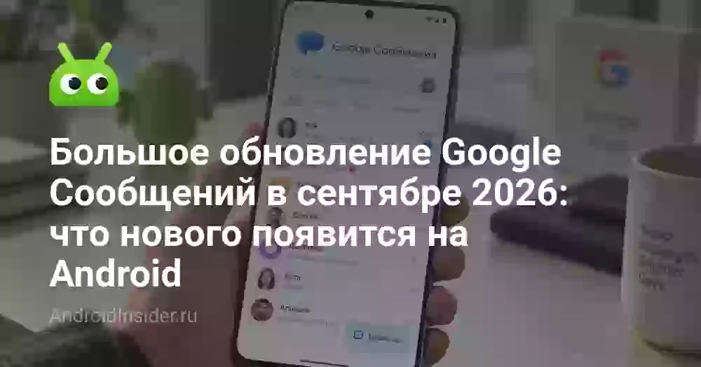 Большое обновление Google Сообщений в сентябре 2026: что нового появится на Android